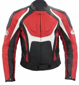 Motorrad Lederjacke Wasserdichtes Design Motorrad und Auto Racing Wear Motocross Pant Pockets Passen Sie echtes Leder an