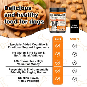Compléments alimentaires <span class=keywords><strong>pour</strong></span> chiens en forme de bouchées molles multivitaminées <span class=keywords><strong>pour</strong></span> le confort cardiaque, digestif et articulaire, avec probiotiques et taurine - Product Image 4