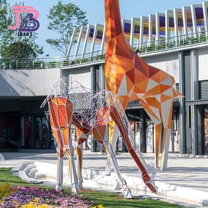 รูปปั้นถั่วลิสงสแตนเลสขนาดใหญ่ออกแบบได้ตามต้องการสำหรับตกแต่งสวนกลางแจ้ง - Product Image 2