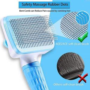 Cepillo removedor de pelo para perros, peine de aseo y cuidado para gatos para perros de pelo largo, elimina pelos, cepillo de baño de limpieza, suministros para perros - Product Image 4