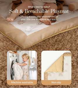 Tapis d'éveil et de jeu pour bébé pour le développement cérébral, tapis d'activités pour le temps sur le ventre, échelonné pour nouveau-né - Product Image 4