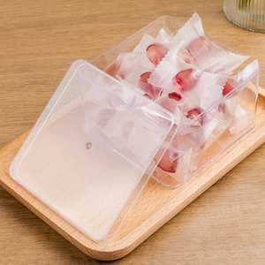 PS kẹo bánh nhựa cứng hộp vuông với nắp cho cấp thực phẩm Cookie trong suốt Acrylic Hộp bán buôn - Product Image 3