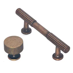 Prix de gros long vintage bronze antique or armoire poignées placard tiroir bouton