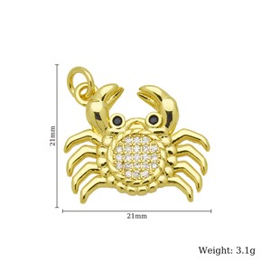 Kadi đơn giản yếu tố đại dương cua Rùa Biển ngựa cá voi Zircon Đồng Mặt dây chuyền thời trang trang sức vòng cổ vòng tay phụ kiện quyến rũ - Product Image 6