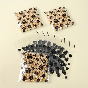 Pochette personnalisée en cellophane pour friandises, bonbons, biscuits, avec empreinte de patte d'animal, étiquette de scellage pour aliments pour chiens, sac à pain pour décorations de fête - Product Image 6