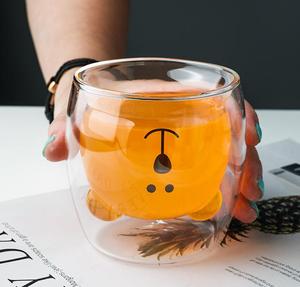 Set di Tazze in Vetro Borosilicato a Doppia Parete con Design di Animali Cartoon, Orso/Anatra/Monstruo, Portatili e Riutilizzabili, Lavabili in Lavastoviglie - Product Image 5