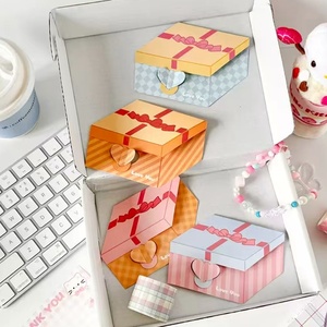 Cartes de vœux en gros, style boîte <span class=keywords><strong>cadeau</strong></span>, mignonnes, pliables en 3D, avec impressions de dessins animés, pour remerciements/anniversaires - Product Image 3
