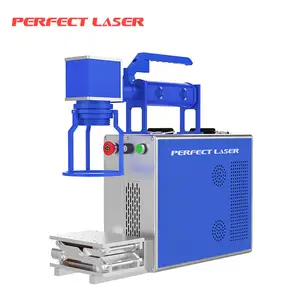 Máquina de marcação a laser de fibra óptica portátil Perfect Laser 20/30/50 Watts para plástico e metal, mini equipamento de marcação a laser