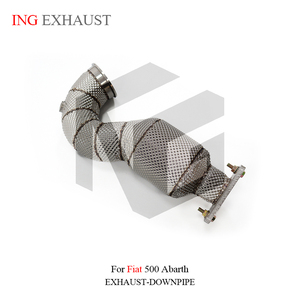 ING Nouveau Downpipe Catalytique en Acier Inoxydable Haute Performance pour Système d'Échappement <span class=keywords><strong>Fiat</strong></span> <span class=keywords><strong>500</strong></span> <span class=keywords><strong>Abarth</strong></span> <span class=keywords><strong>1</strong></span>.4 - Événement Promotionnel - Product Image 2