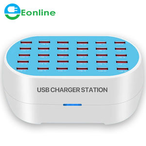<span class=keywords><strong>Chargeur</strong></span> USB 3D EONLINE 12/18/24/30 ports 160W, station de charge rapide universelle murale et de bureau pour téléphone portable, adaptateur secteur - Product Image 1