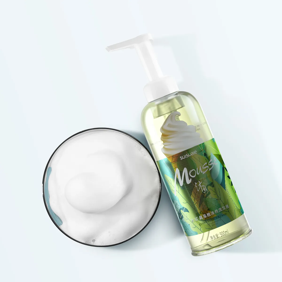 500ml Private Label Bio-Aminosäure-Shampoo ohne Silikonöl Haaröl-Kontroll shampoo