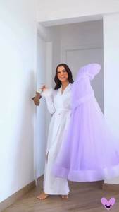 Vestido de red de perlas moderno, suave y deslumbrante, con estampado digital/reliévo, elegante, de secado rápido, estilo Anarkali pakistaní, para fiestas y bodas, cosido. - Product Image 5