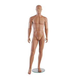 Mannequin masculin de corps entier abstrait à tête d'œuf tendance - Product Image 1