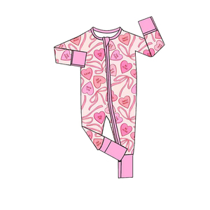 Précommande Saint-Valentin : Pyjamas et tenues pour petites filles, barboteuses à cœurs et nœuds, grenouillères pour tout-petits, vêtements pour enfants en gros - Product Image 5