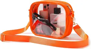 Transparent PVC Bag 1 Shoulder Cross Bag Case Removable Strap Storage Travel Bag Large Capacity Waterproof Organizer Bag