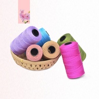Fil à tricoter et à crocheter en polypropylène haute ténacité 100 %, type soie glacée, bobine grande capacité, fil teint pour poupées, export direct fabricant