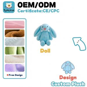 Nouveau produit : Poupée en peluche lapin arc-en-ciel mignonne et personnalisable pour enfants, à personnaliser par aérographe, jouet câlin, certifiée CPC CE, OEM ODM - Product Image 4