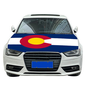Couverture nationale de capot de voiture abordable drapeau Colorado couverture de moteur de voiture drapeau vente directe d'usine <span class=keywords><strong>tissu</strong></span> polyester - Product Image 2