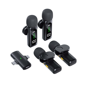 <span class=keywords><strong>Meilleur</strong></span> microphone cravate sans fil portable 2-en-1 T90 <span class=keywords><strong>de</strong></span> haute qualité 2.4G léger avec affichage numérique et suppression du bruit (4 micros) - Product Image 2