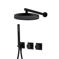 Système de douche rond de vente chaude pour salle de bain robinet de douche mural en laiton ensemble combiné Double boutons pommeau de douche à main