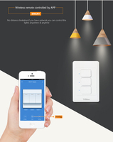 AU Br Tuya Smart Life APP Control remoto Interruptor de luz WiFi funciona con Alexa Google Home Pulsador Smart Home Lamplight switch