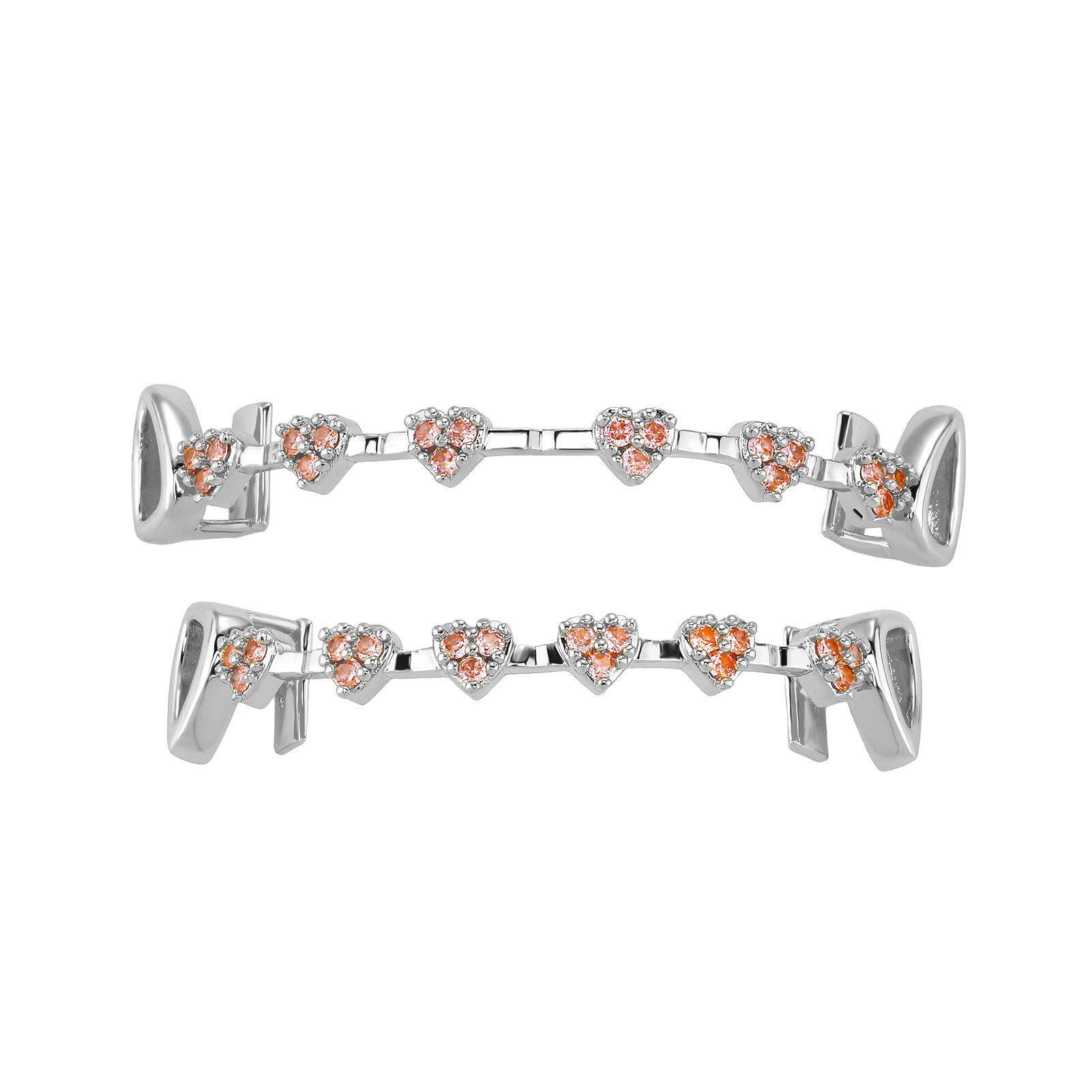 Ensemble de diamants rose argenté-2 ensembles de colle à dents