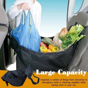 Bolsa Organizadora Suspensa para Banco de Carro em Tecido Oxford Preto Personalizada OEM, Lavável para Todas as Estações, com Alça para Armazenamento no Veículo - Product Image 5