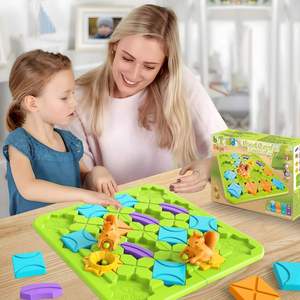 Jeux de société STEM : Casse-tête de construction de pistes pour enfants – 118 défis – Blocs de construction logiques pour développer la pensée (Écureuil) - Product Image 5