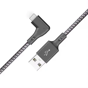 Voor Apple Iphone 14 Gevlochten Usb-Kabel 3.3ft Snel Opladen 90 Graden Hoek Usb C Naar Oplader Codekabel