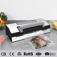 Scelleuse sous vide électrique automatique pour sacs alimentaires, double étanchéité, pour usage domestique, capacité 5,1-10L, classe d'efficacité énergétique A+++, avec coupe-sacs intégré
