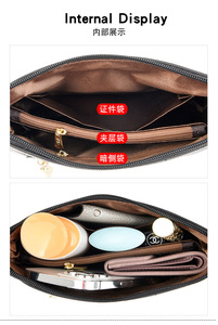 Nouveau sac bandoulière tendance grande capacité en cuir souple pour femme, sac à main de luxe de créateur - Product Image 6