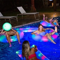 Jouets de piscine personnalisés boules lumineuses multicolores jardin flottant lumières LED lumineuses ballon de plage gonflable