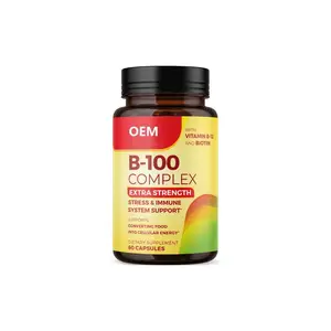HOT Sale OEM B Complex Super Vitamin B Supplement for Energy Support for Immune Support Vegan High Potency