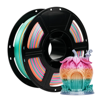 Filamen Flashforge PLA Silk+ untuk Pencetakan 3D, Ketahanan Tinggi Baru, Gradasi Multiwarna, Filamen Printer 3D PLA 1.75mm 1kg