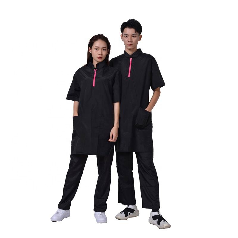 Новый дизайн, униформа для спа салона красоты, Антистатическая куртка с коротким рукавом, школьная форма