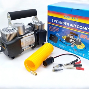CLAUTOOL 12V Portable <b>Car</b> Pump Heavy Duty Double Cylinder With Tire Monitor Box Packing VKY7130-D Pump F - Product Image 3