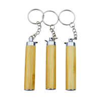 Porte-clés lampe torche en bambou personnalisé avec logo, mini lampe LED pour le camping