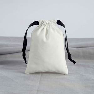 Factory Direct Supply Minimalist Style Cotton Dustproof Rectangle <b>Jewelry</b> Storage Bag Drawstring Closure for Gift <b>Packaging</b> - Product Image 6