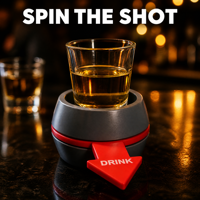 Jeu de verres à shot rotatifs 'Spin the Shot' avec flèche et verre personnalisables en couleur, jeu de boisson pour fêtes et bars, vente en gros