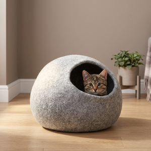Cama para Mascotas Ecológica de Lana Merino a Rayas, Fácil de Usar, Transpirable, en Color Personalizado, Lavable a Mano - Product Image 2