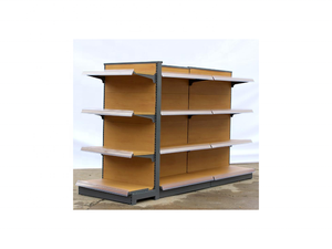 Duy nhất bên cửa hàng tạp hóa tường kệ cửa hàng bán lẻ hiển thị đứng Kệ siêu thị hạt gỗ Kệ - Product Image 6