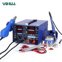 Station d'air chaud pour fer à souder ESD YIHUA 853D USB 3A DC Alimentation 0 ~ 30V 0 ~ 3A Station de reprise de soudage
