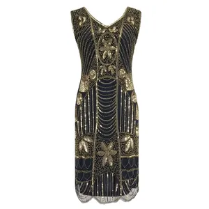 Buy In Bulk Art Deco Dresses 1920s Polyester Beaded Sequin | Alibaba.com
