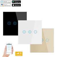 Interrupteur variateur intelligent Smart Life 240V UK pour maison intelligente avec application WiFi, télécommande et commande vocale pour l'éclairage mural