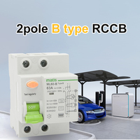 Disyuntor rcbo rccb elcb tipo b con protección contra sobrecorriente, buena calidad, 2P, 4P, 40a, 300ma