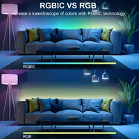 Tira de luz LED SPI COB Tuya Wifi Kit RGB direccionable Arco Iris Color RGBIC cinta LED para decoración del hogar App Alexa Google Voice Control