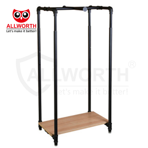 Hot Sale Floor Standing White Metal Frame <span class=keywords><strong>4</strong></span> Way Vestuário <span class=keywords><strong>Display</strong></span> <span class=keywords><strong>Rack</strong></span> com bandeira reta braços - Product Image 3