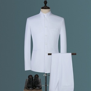 S6358F Envío Directo Otoño Traje Elegante de Tres Piezas con Cuello Alto <span class=keywords><strong>para</strong></span> Hombre de Negocios y Ocio, Estilo Juvenil y de Mediana Edad - Product Image 6