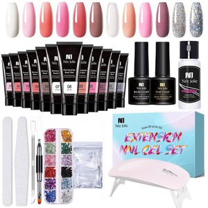 Set de Gel Sólido para Extensión de Uñas Nee Jolie, Gel de Fototerapia Modelo 51227, Sin Necesidad de Moldes de Papel, Diseño de Cristal, Logotipo Personalizado - Product Image 6