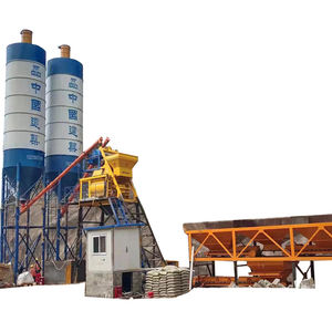 Gebrauchte stationäre Beton mischa nlage HZS 75 mit Hub behälter <span class=keywords><strong>JS</strong></span>-Mischer mit Kern komponenten Motor-SPS-Getriebe lager - Product Image 1